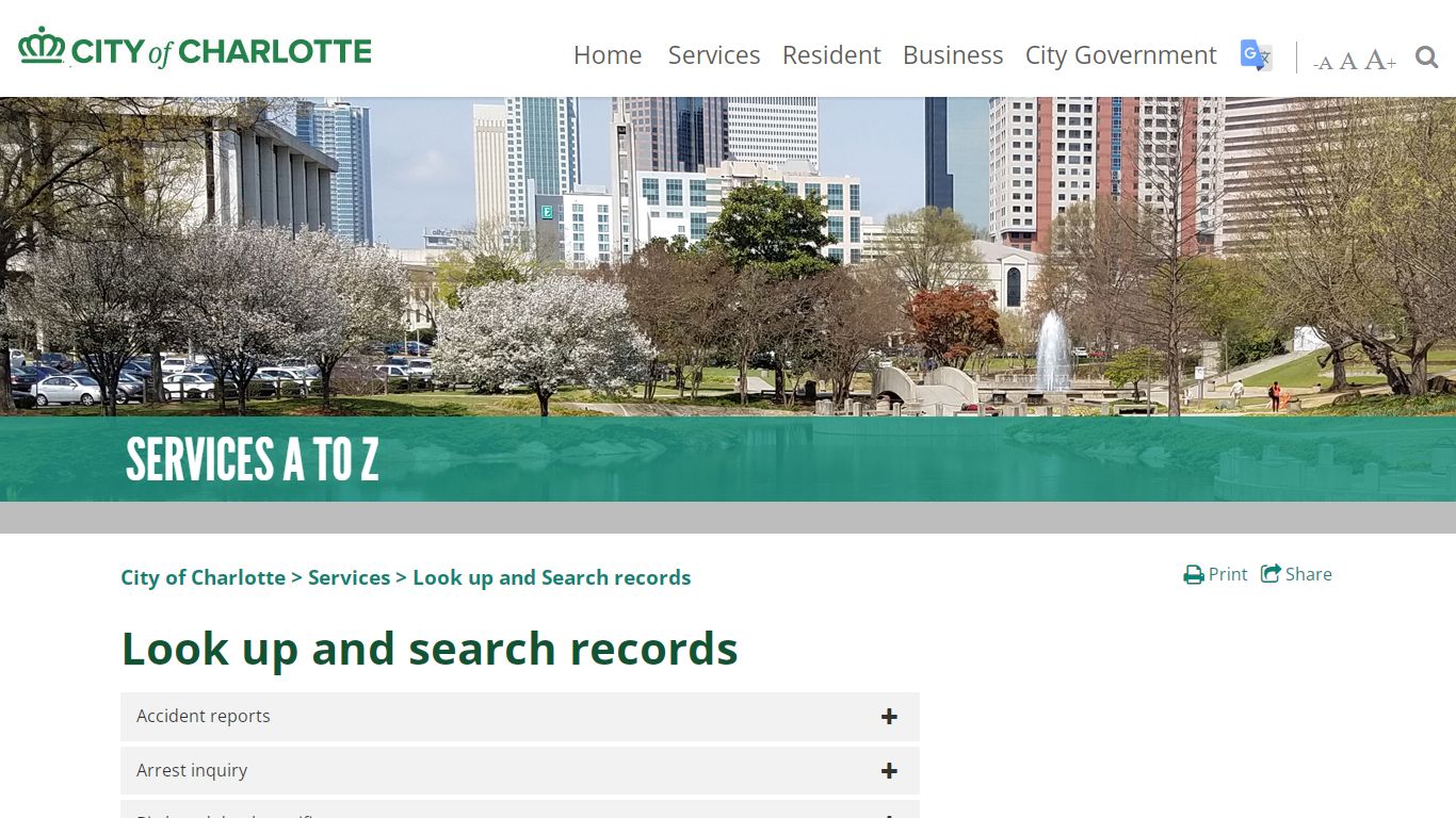 Services > Look up and Search records